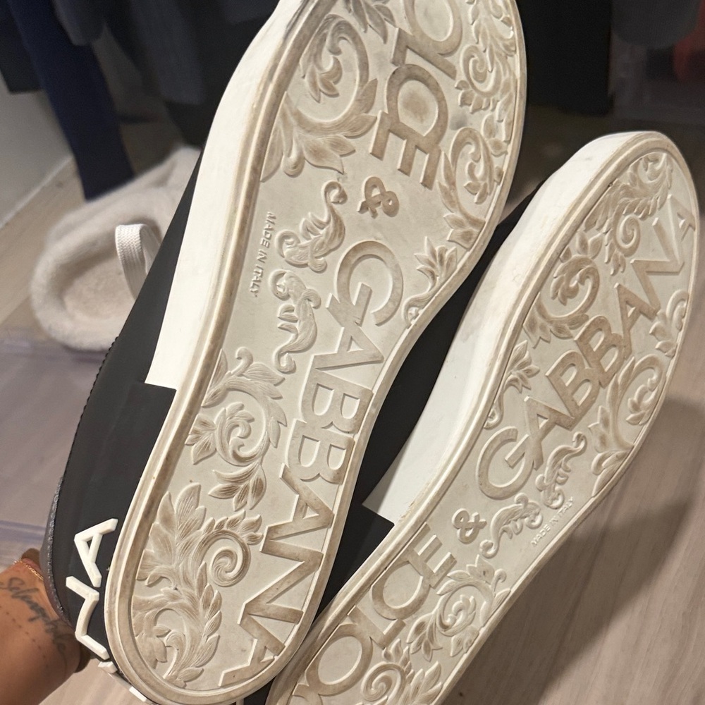 Dolce & Gabbana Black and Metallic Sneakers - Picture 3 of 3